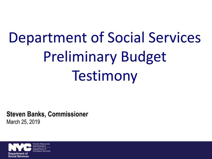 department of social services preliminary budget
