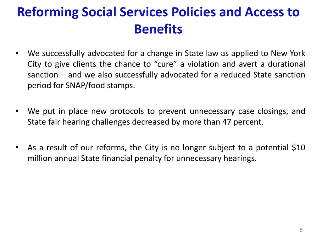 reforming social services policies and access 1