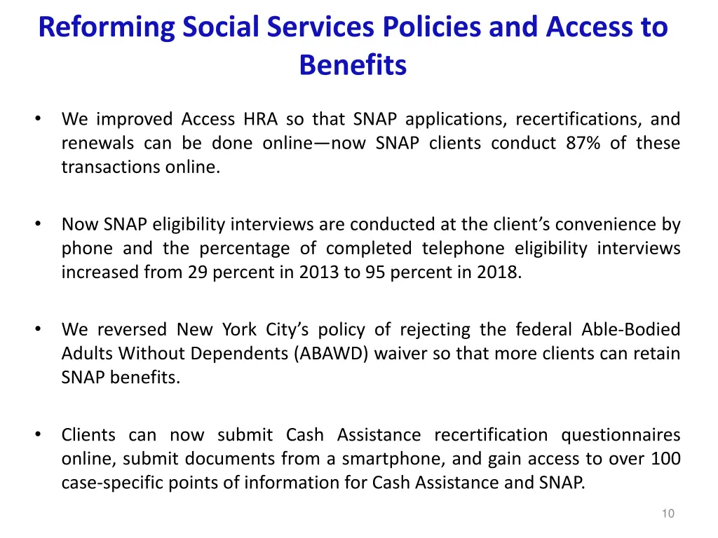 reforming social services policies and access 3