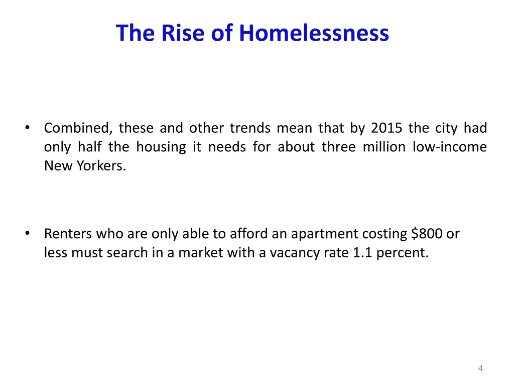 the rise of homelessness 1