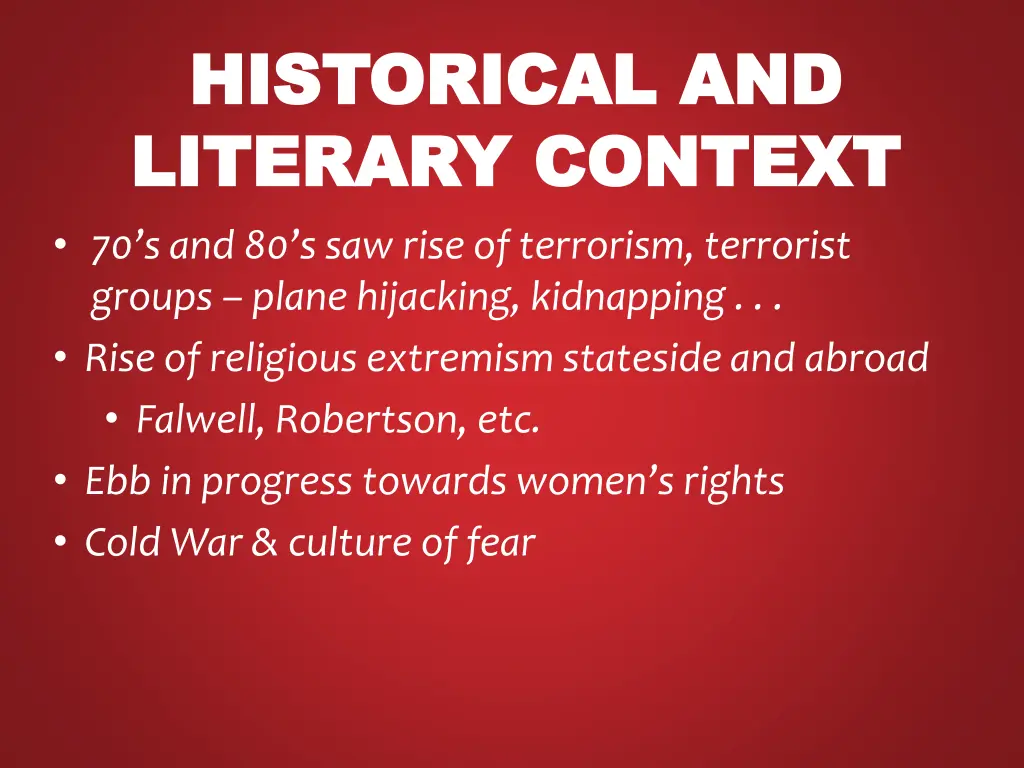 historical and historical and literary context 1