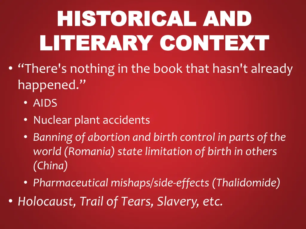 historical and historical and literary context 2