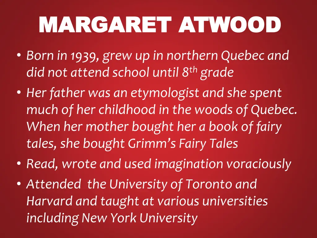 margaret atwood margaret atwood