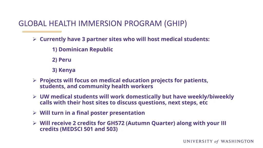 global health immersion program ghip 2