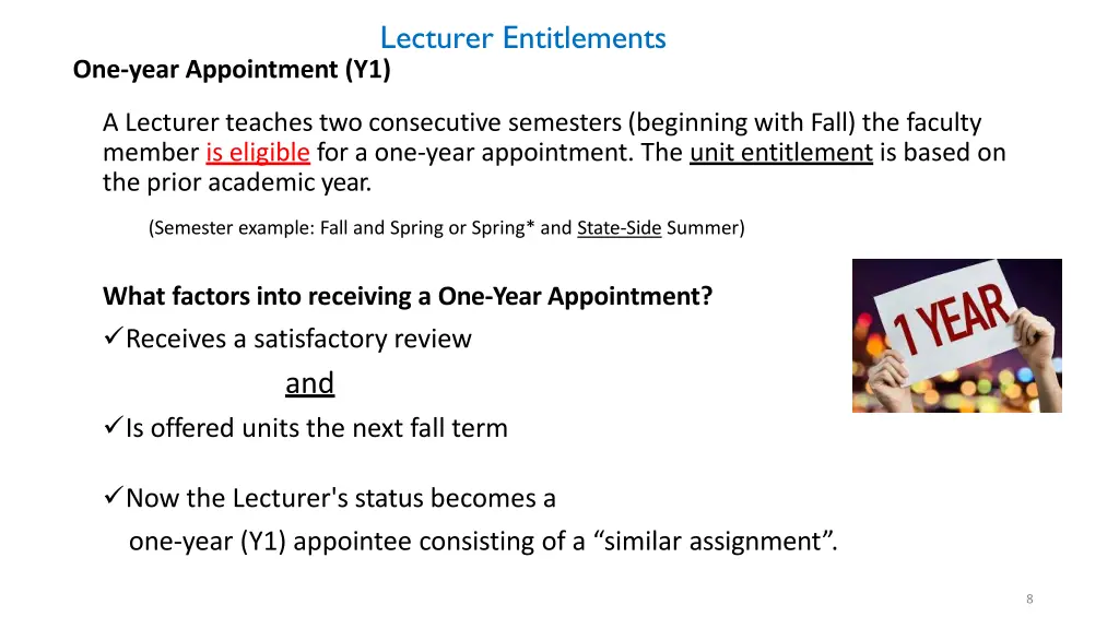 lecturer entitlements