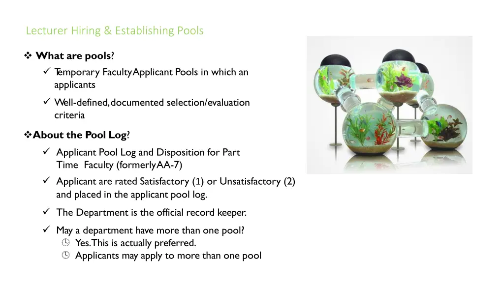 lecturer hiring establishing pools 1