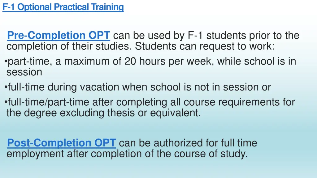 f 1 optional practical training 1