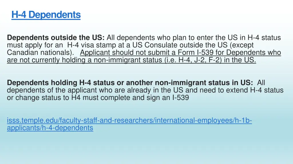 h 4 dependents