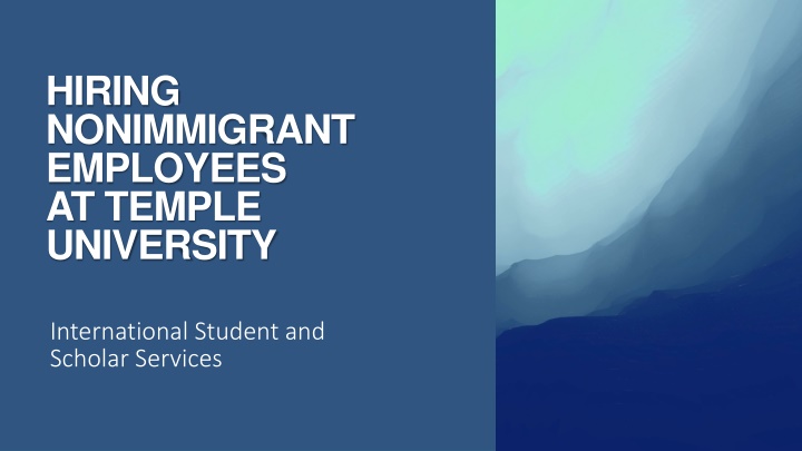 hiring nonimmigrant employees at temple university