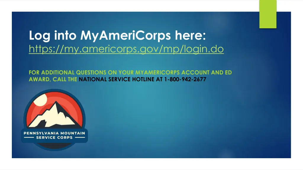 log into myamericorps here https my americorps