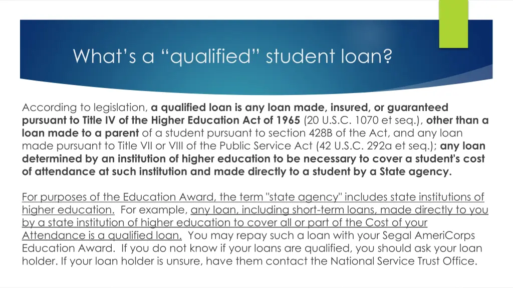 what s a qualified student loan