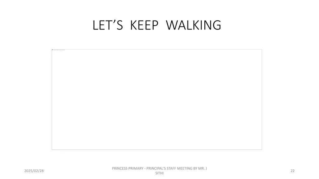 let s keep walking