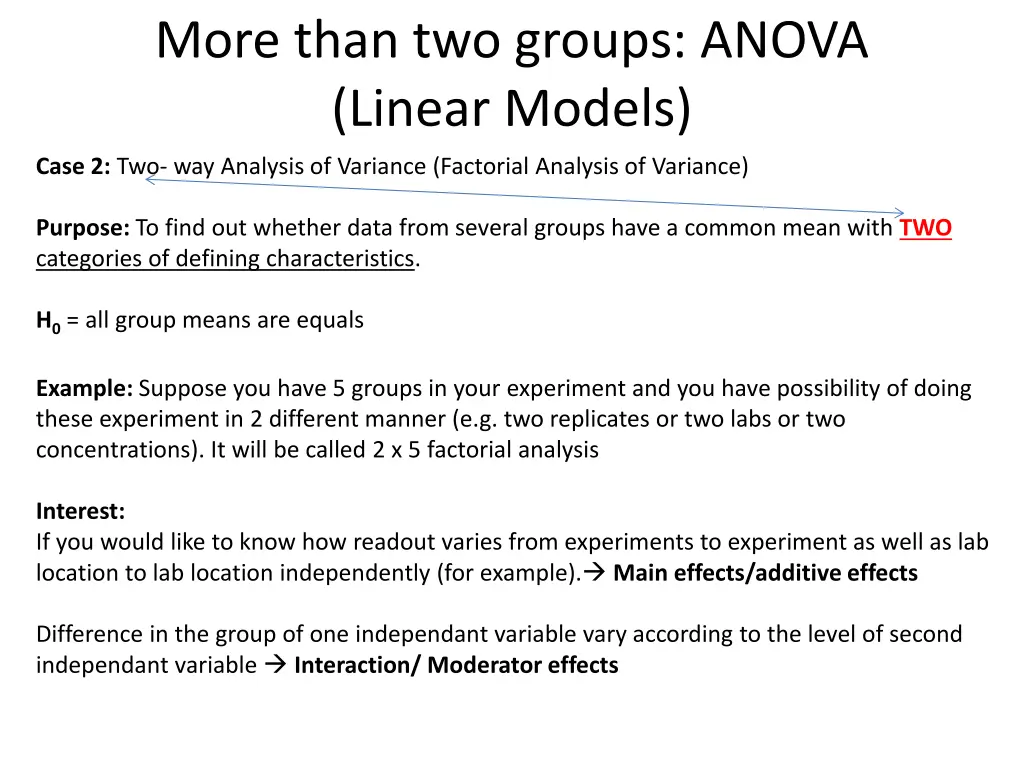 more than two groups anova linear models