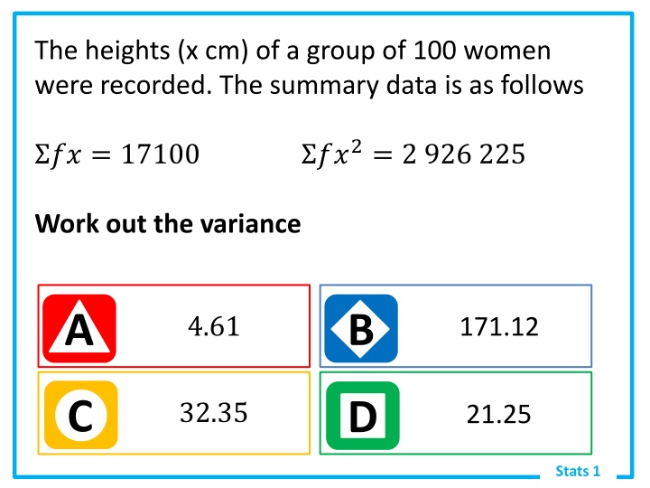the heights x cm of a group of 100 women were