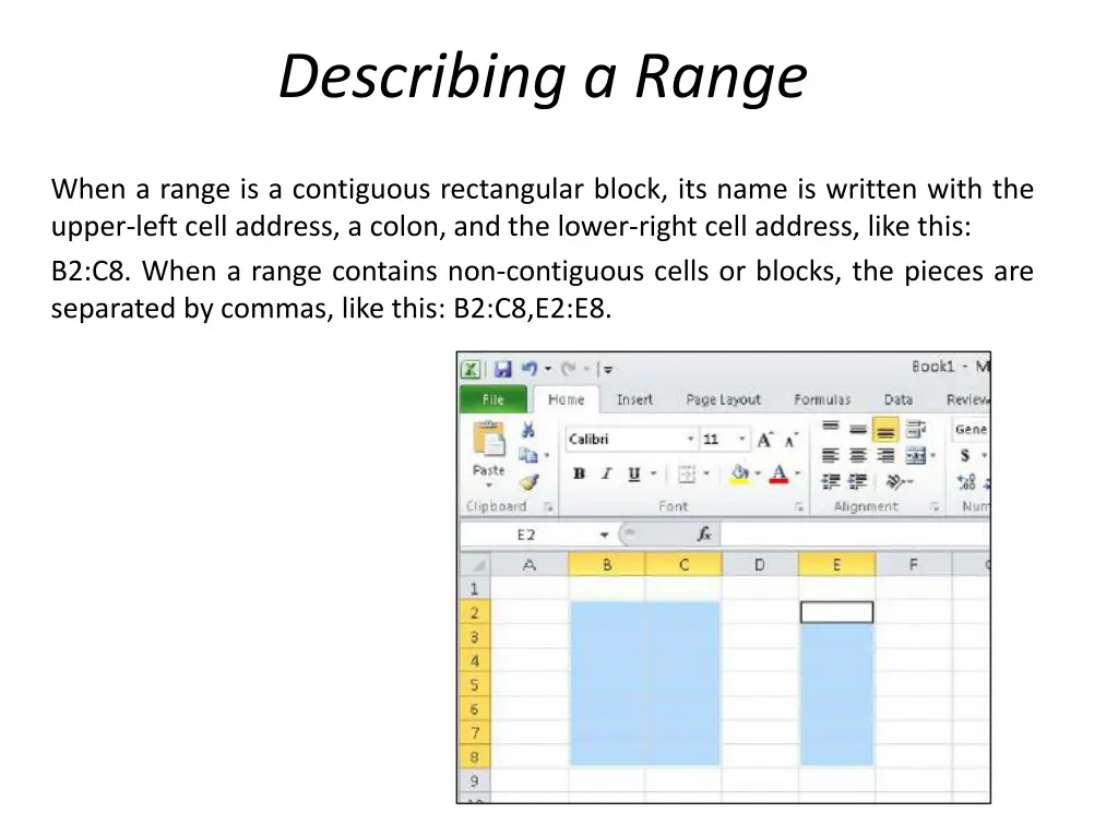 describing a range
