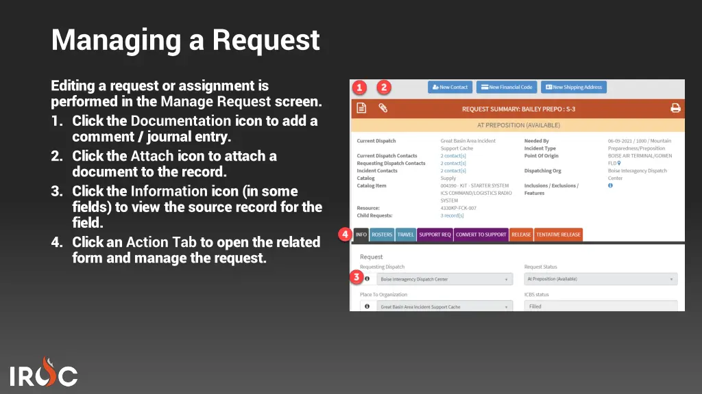 managing a request