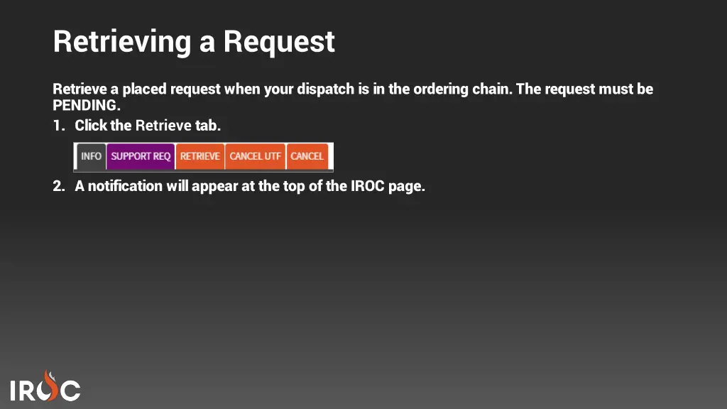 retrieving a request 1