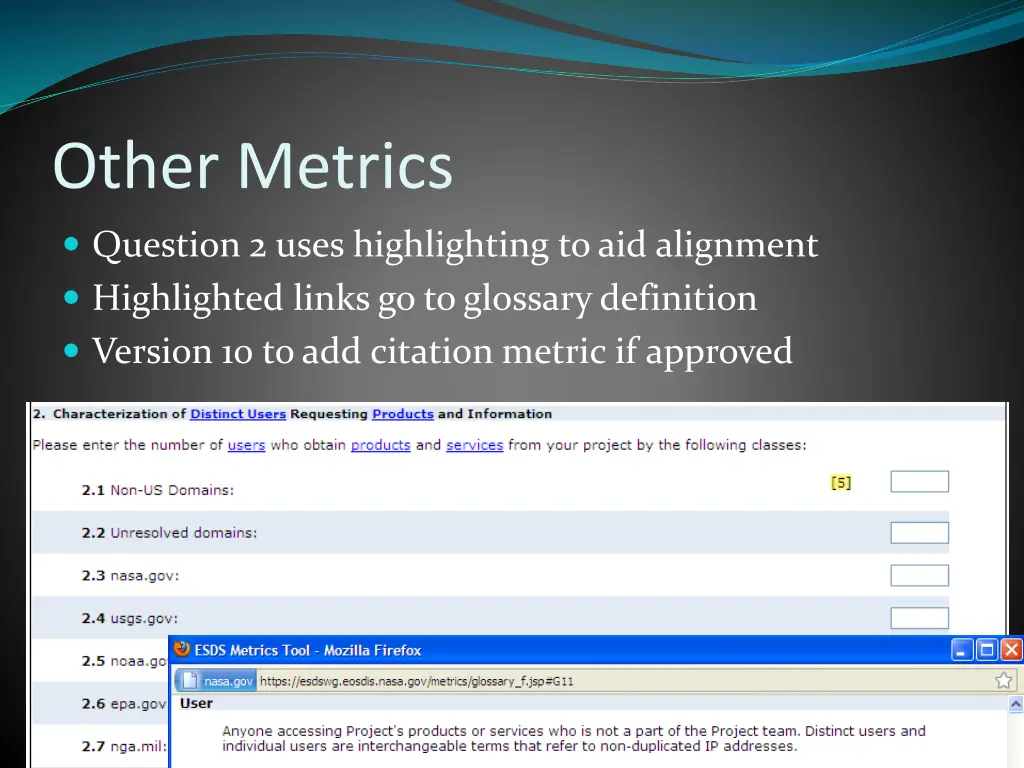 other metrics