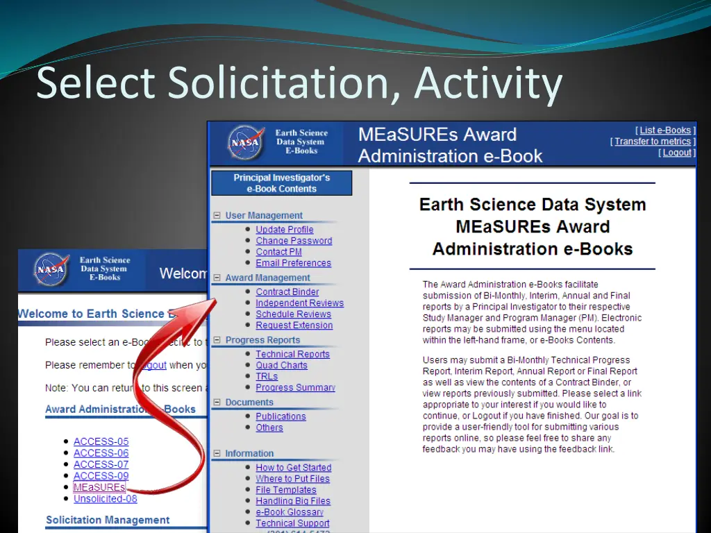select solicitation activity