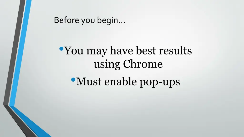 before you begin