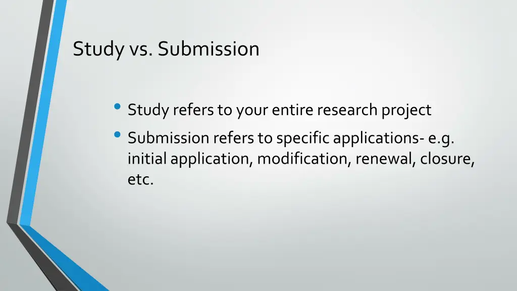 study vs submission