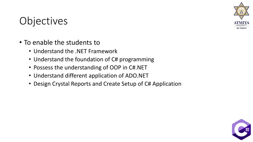 objectives