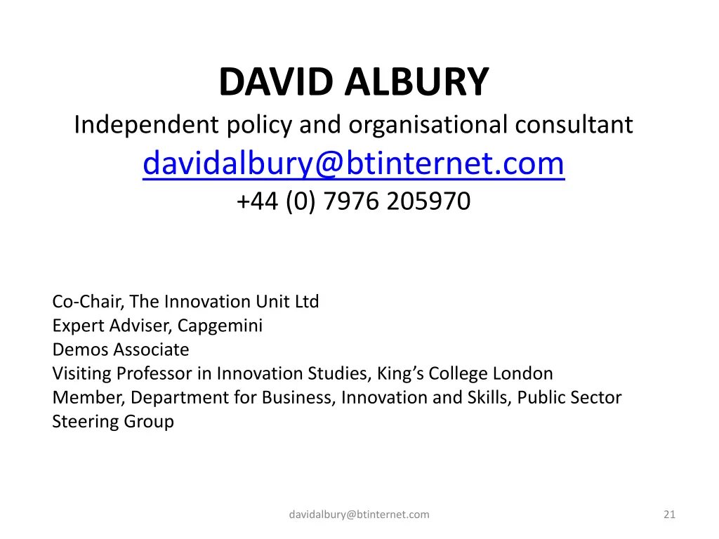 david albury