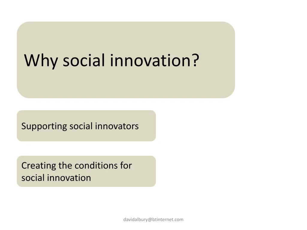 why social innovation