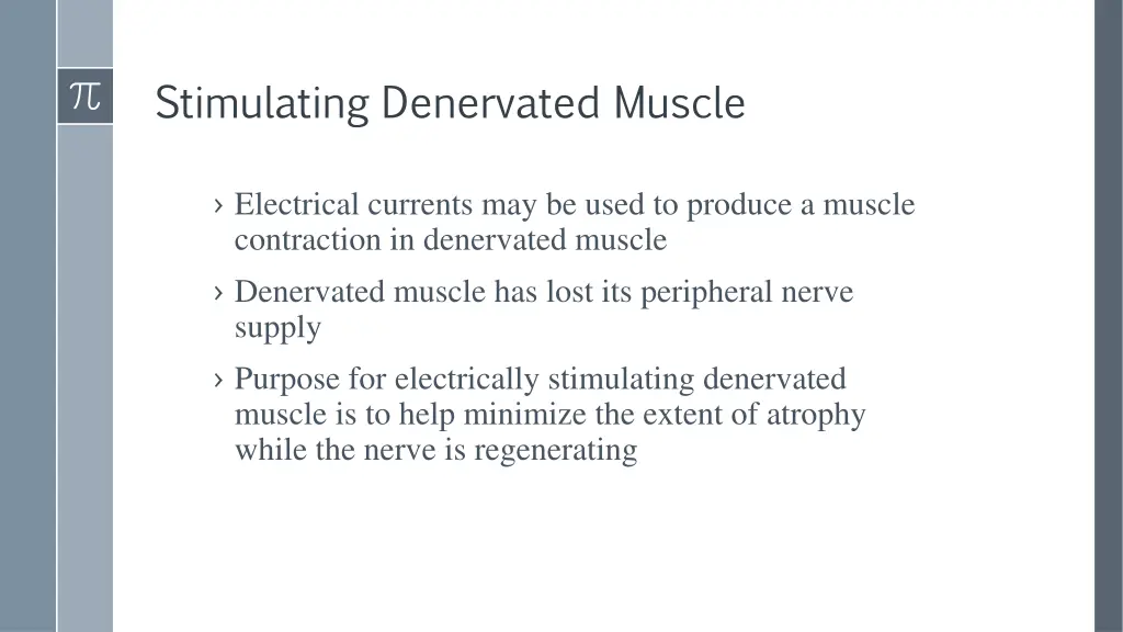 stimulating denervated muscle