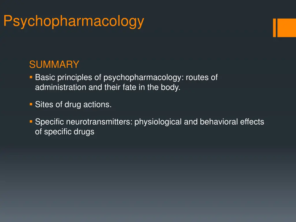 psychopharmacology 1