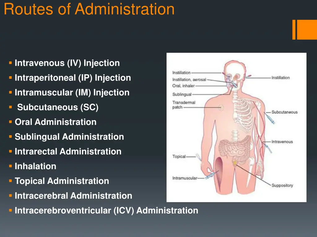 routes of administration
