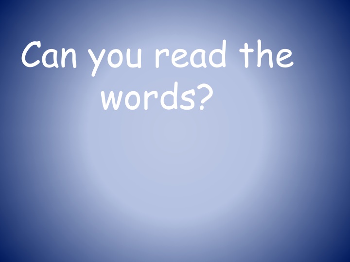 can you read the words