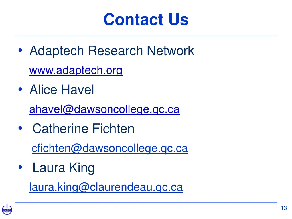 contact us