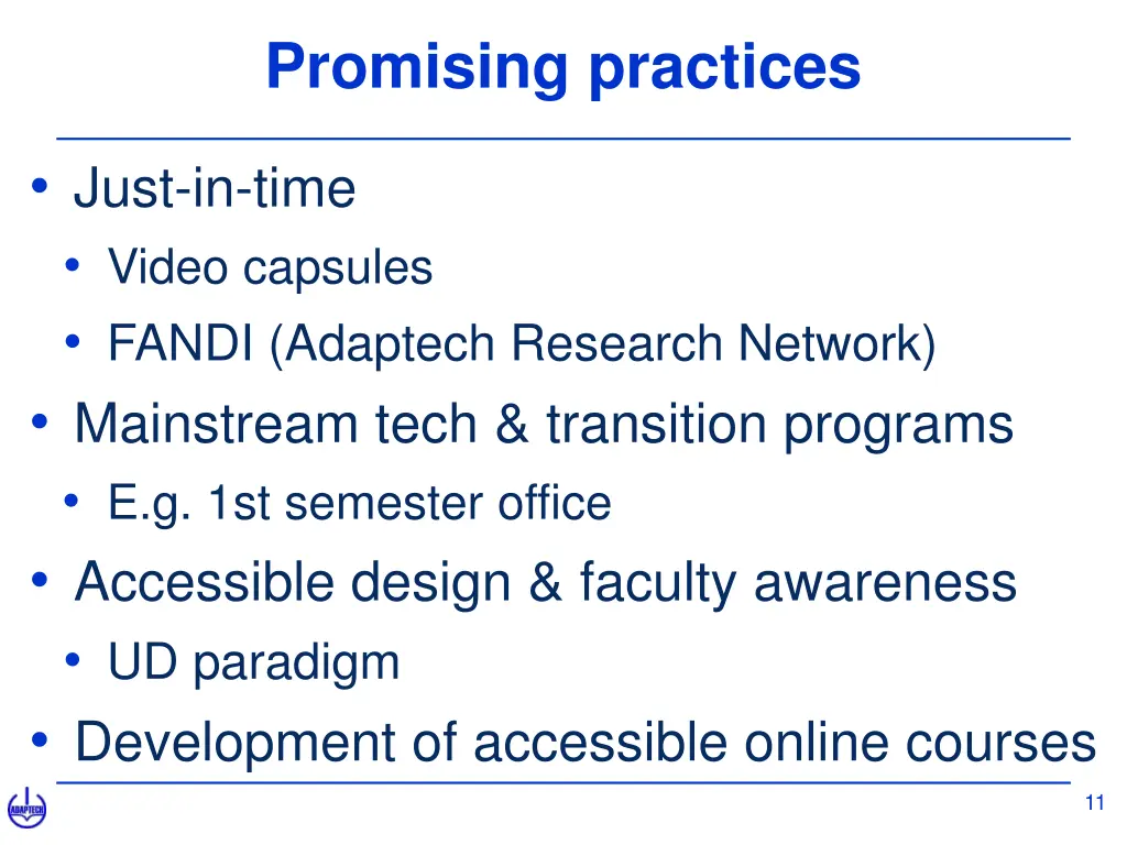 promising practices