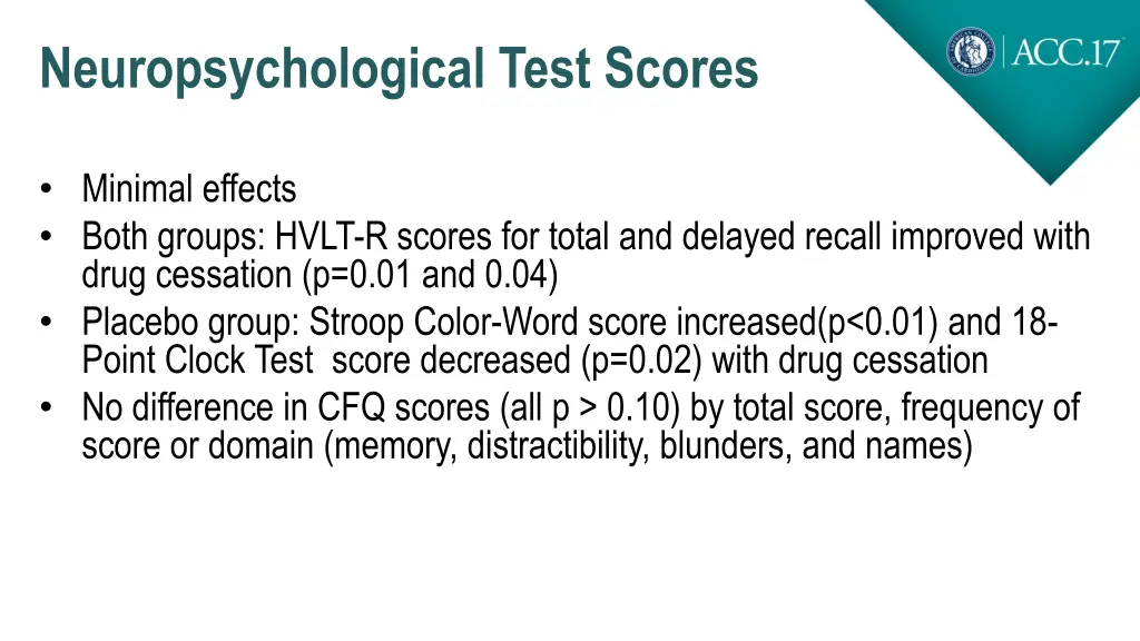 neuropsychological test scores
