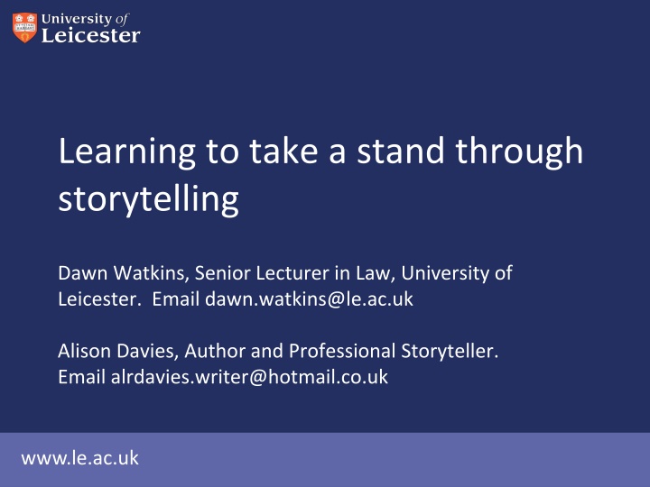 learning to take a stand through storytelling