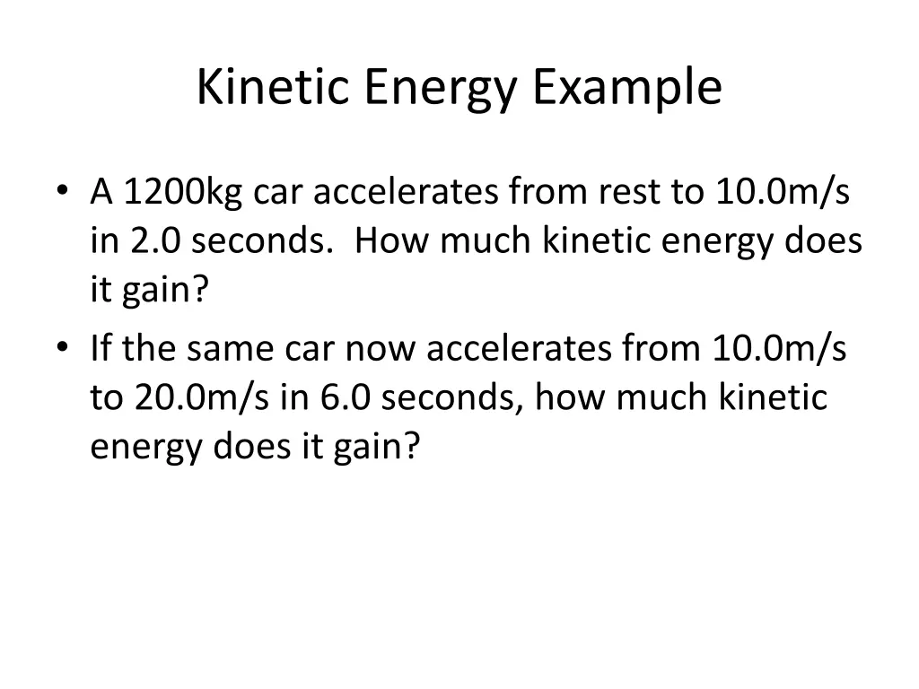 kinetic energy example