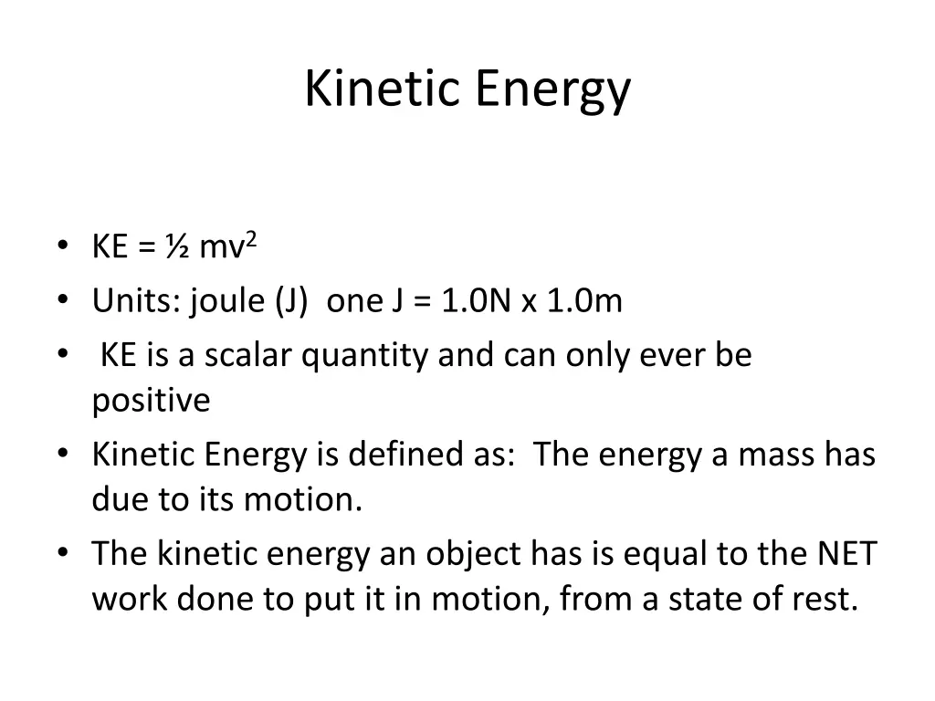 kinetic energy