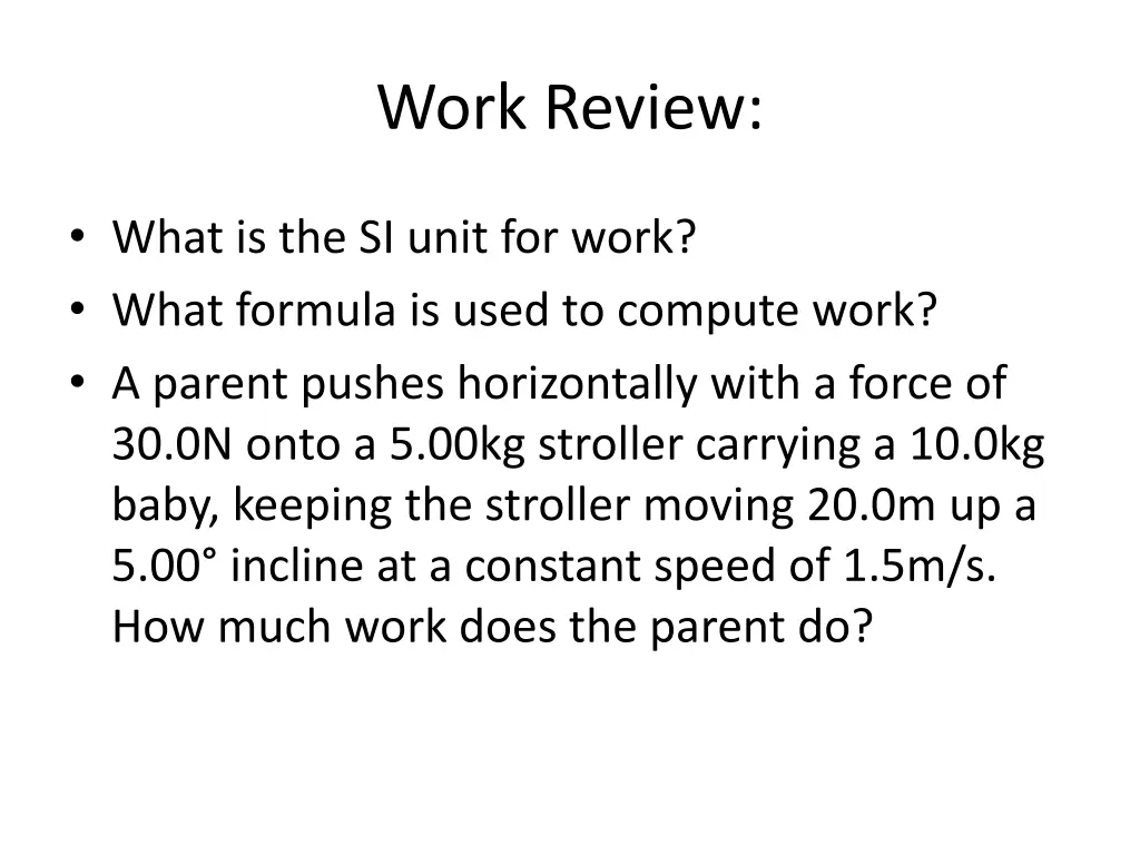 work review