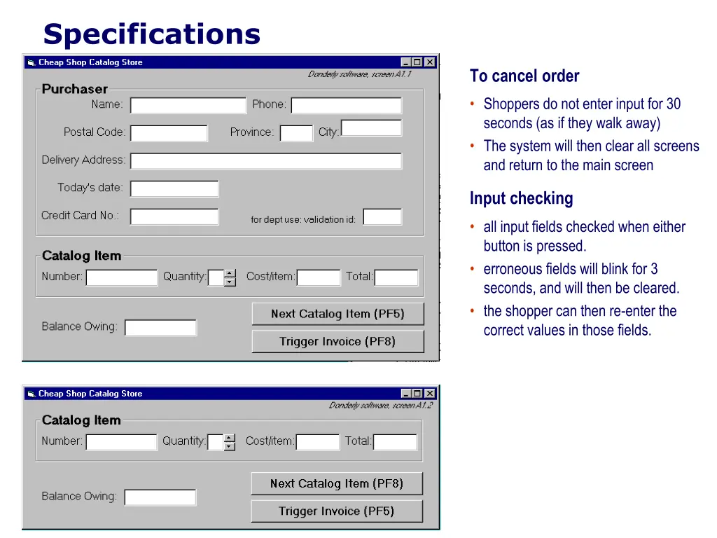 specifications 2