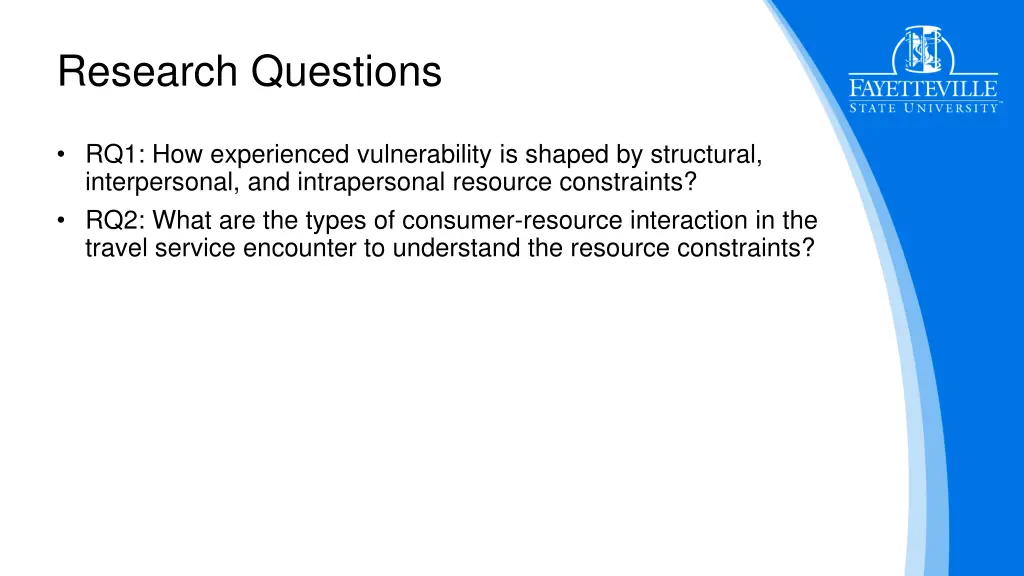 research questions