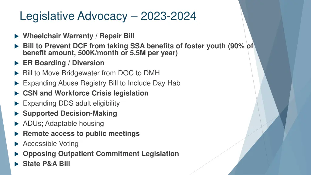 legislative advocacy 2023 2024
