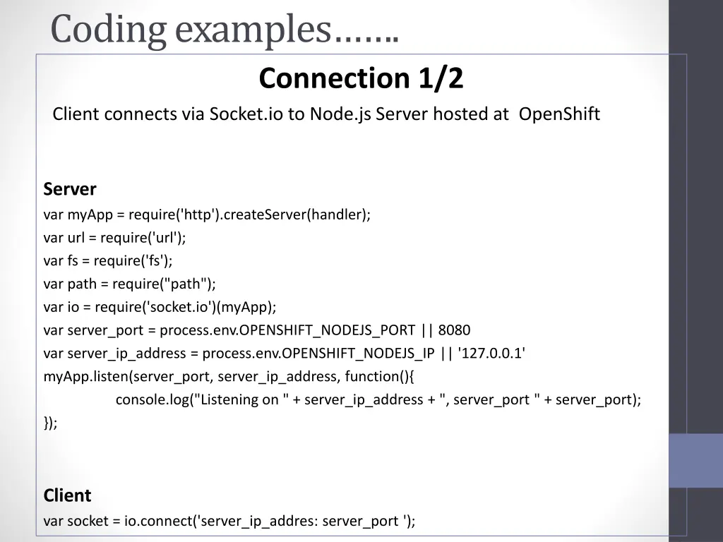 coding examples