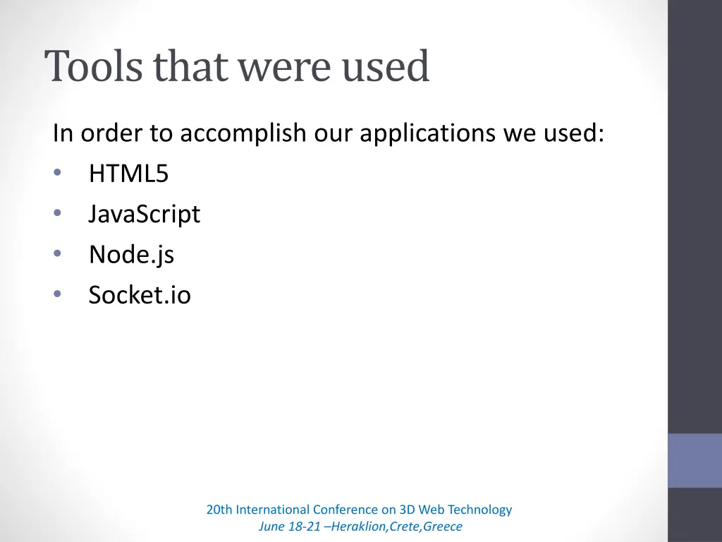 tools that were used