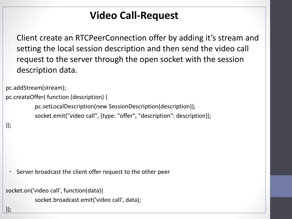 video call request