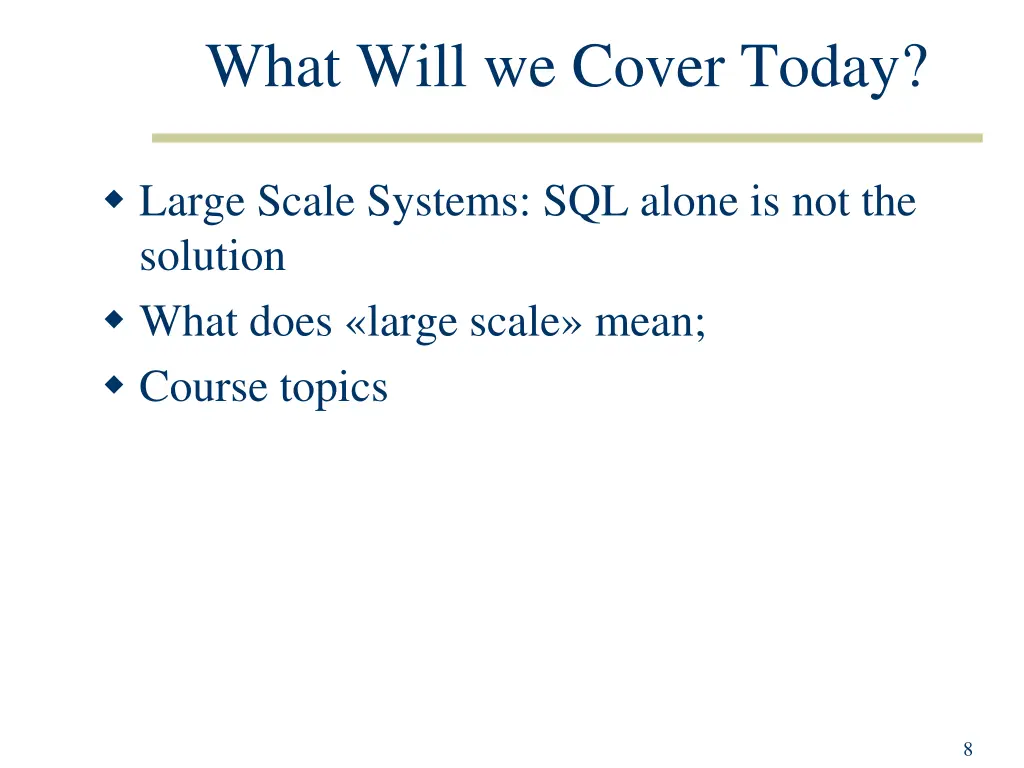 what will we cover today