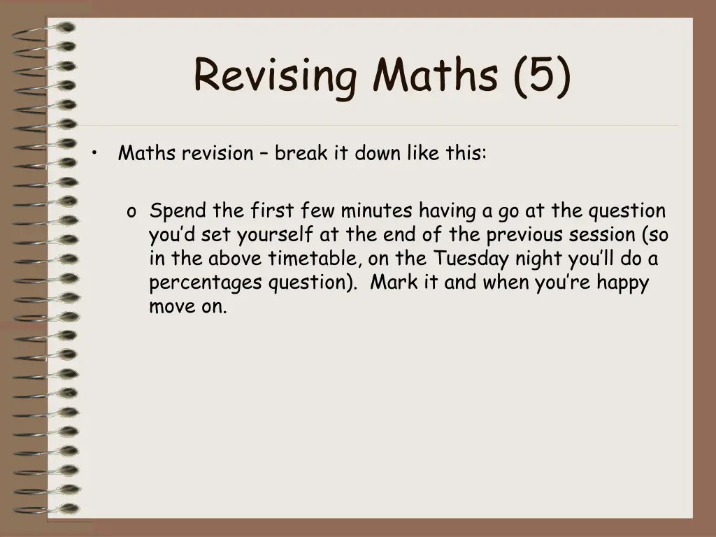 revising maths 5