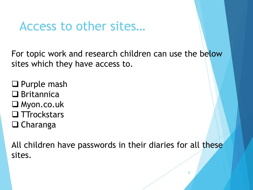 access to other sites