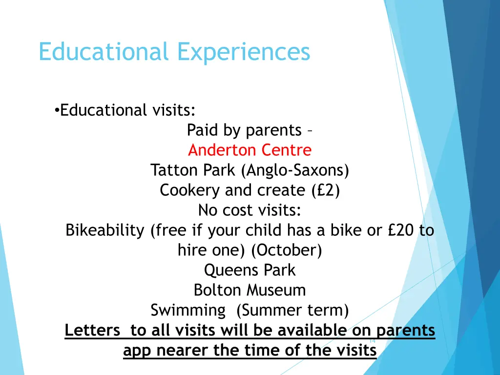 educational experiences