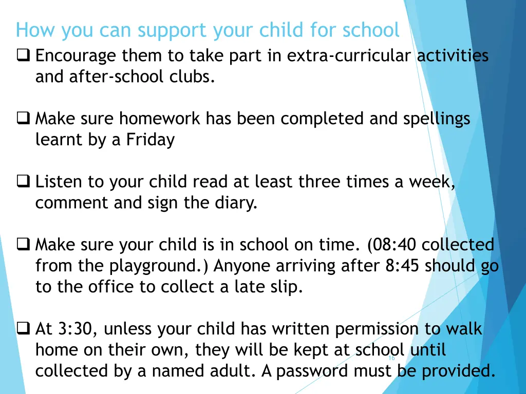 how you can support your child for school